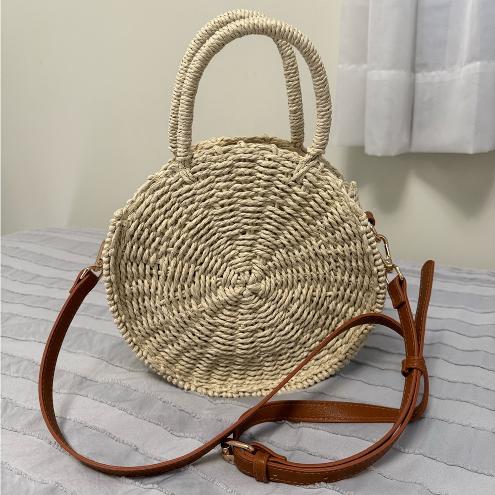 MMS Brand Woven Crossbody Bag